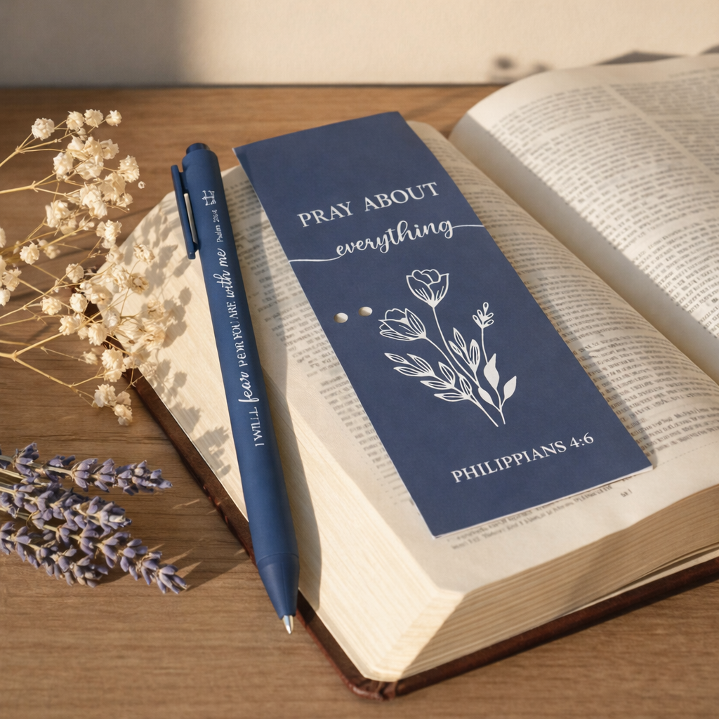 Christian Pen & Bookmark Gift Set – Inspirational Bible Verse