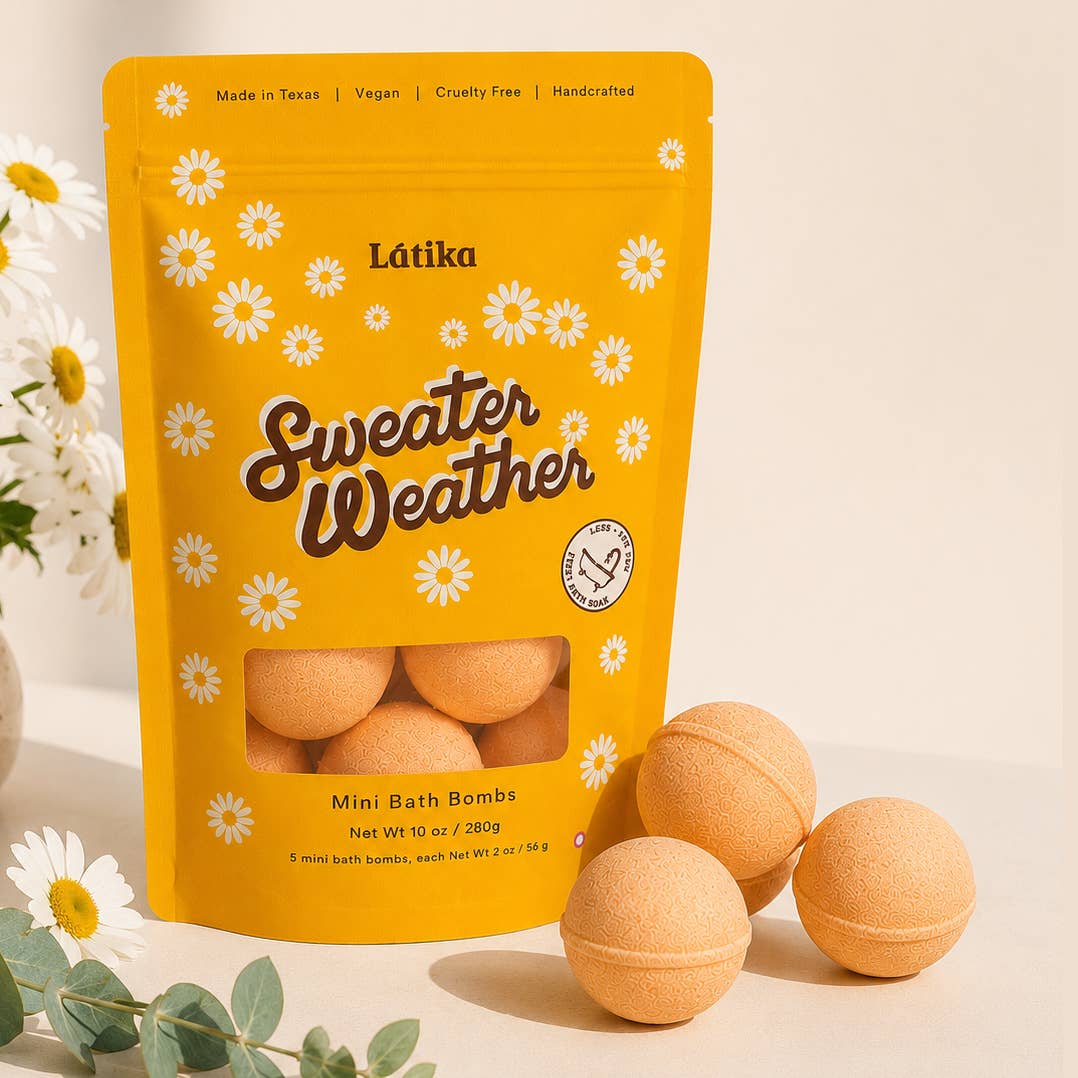 Latika Sweater Weather Mini Bath Bombs – Set of 5