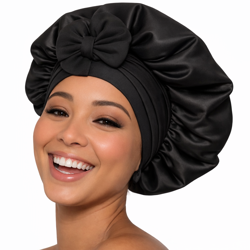 Satin Luxe Double-Lined Hair Bonnet – Frizz Control & Moisture Retention