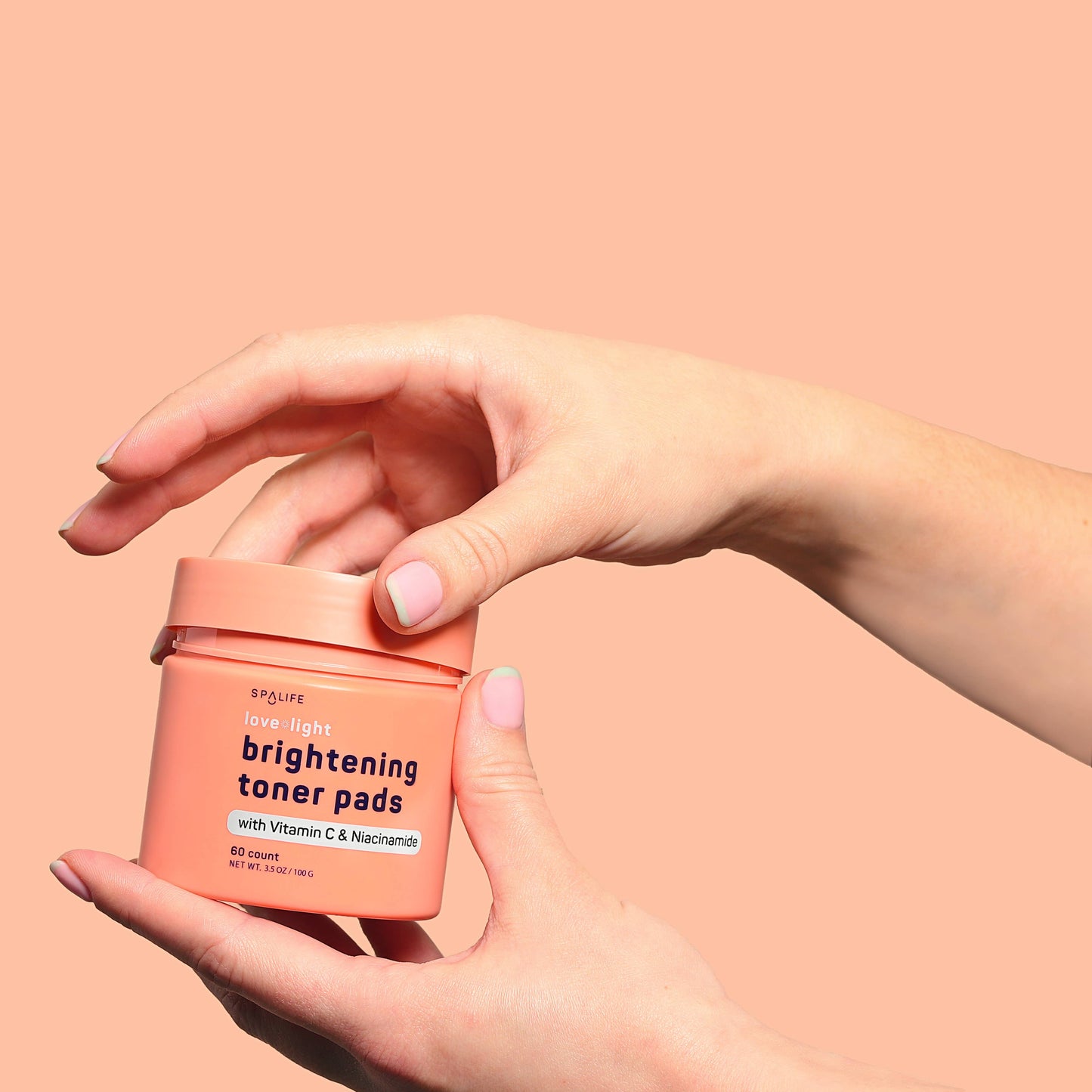 Korean Brightening Toner Pads with Vitamin C & Niacinamide – 60 Count