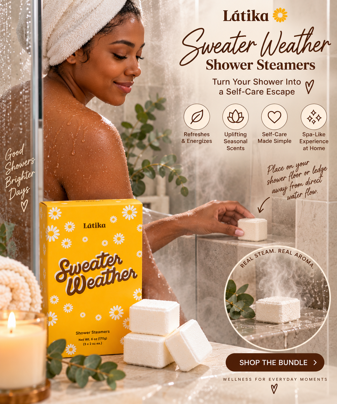 Latika Sweater Weather Shower Steamers – Set of 3