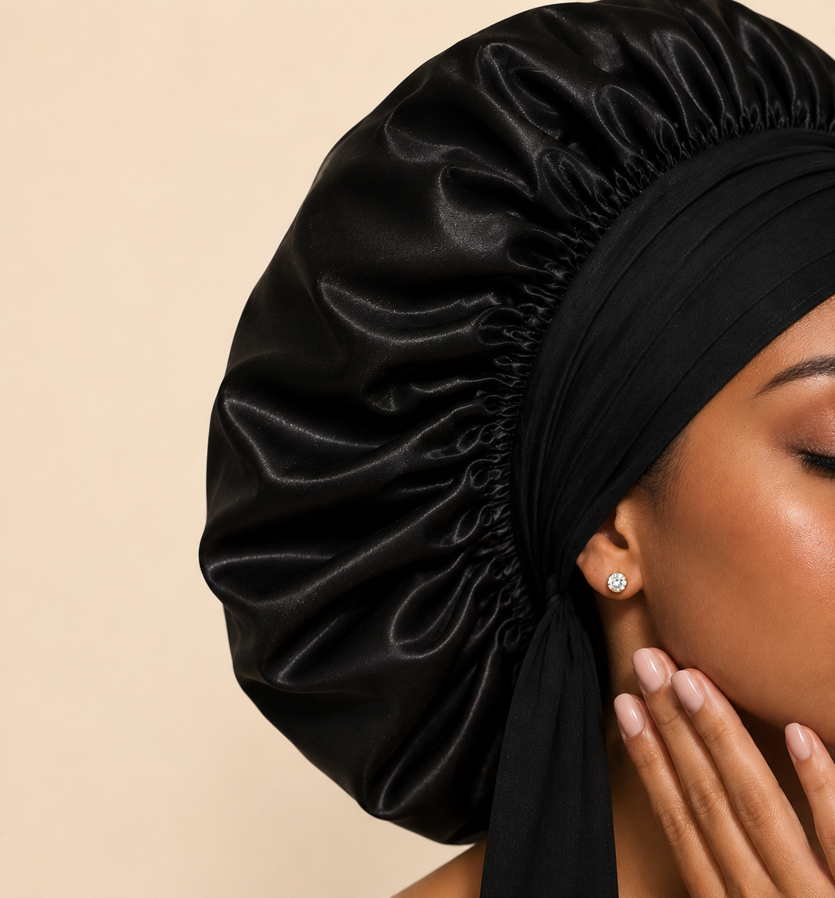 Satin Luxe Double-Lined Hair Bonnet – Frizz Control & Moisture Retention