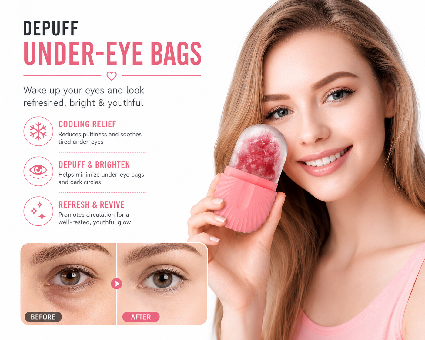 Facial Ice Roller — De-Puff & Glow in Minutes ✨