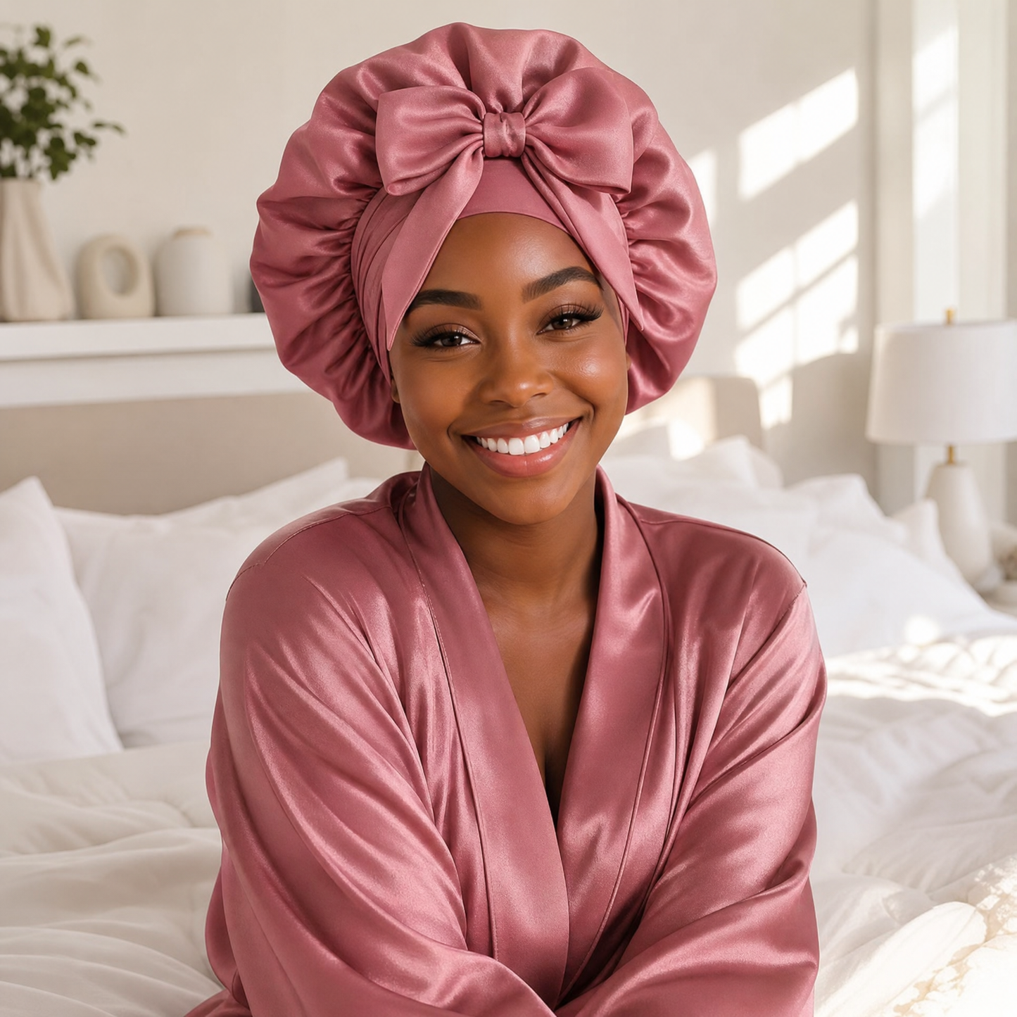 Satin Luxe Double-Lined Hair Bonnet – Frizz Control & Moisture Retention
