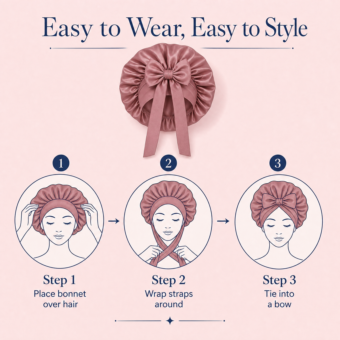 Satin Luxe Double-Lined Hair Bonnet – Frizz Control & Moisture Retention