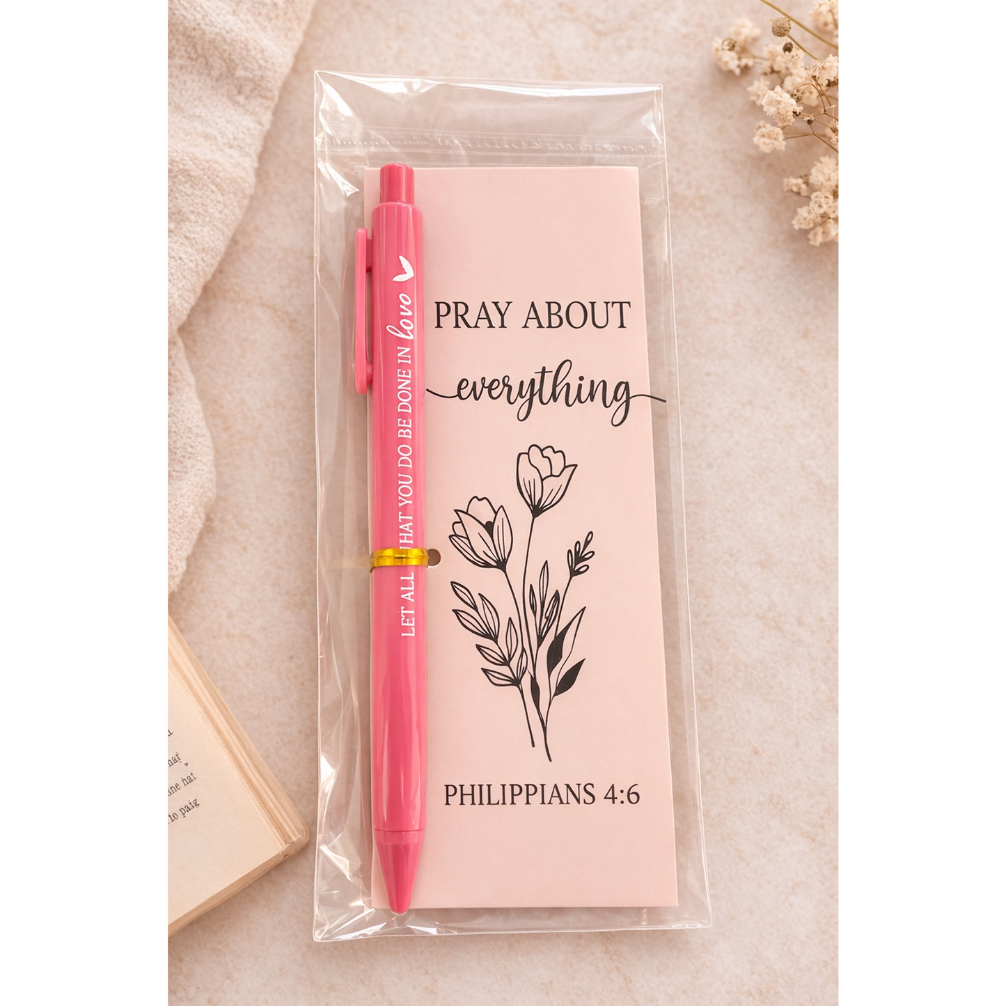 Christian Pen & Bookmark Gift Set – Inspirational Bible Verse