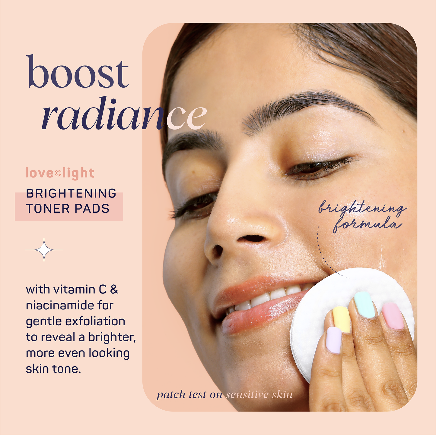 Korean Brightening Toner Pads with Vitamin C & Niacinamide – 60 Count