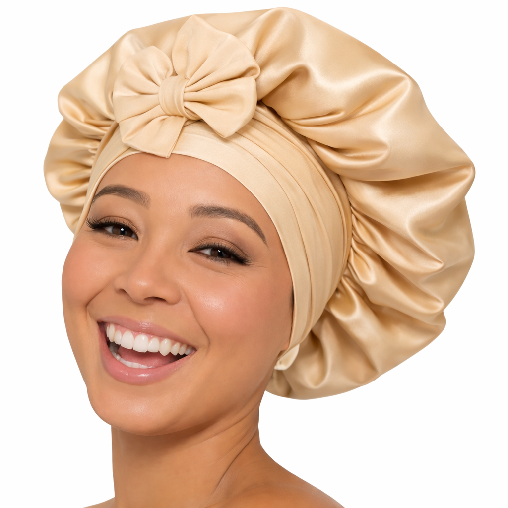 Satin Luxe Double-Lined Hair Bonnet – Frizz Control & Moisture Retention