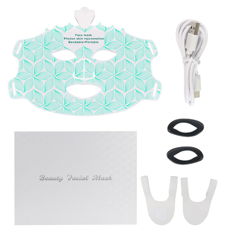 7-Color LED Silicone Facial Mask – Rechargeable Light Therapy Device